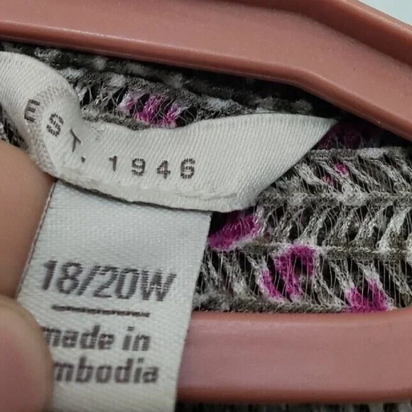 Cato C Est 1946 Womens Plus 18/20W Duster Cardigan Sleeveless Boho Green Floral - Picture 3 of 5